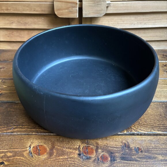 Threshold Black Acacia Wood Bowl – Minimalist Modern Decor - Picture 1 of 4